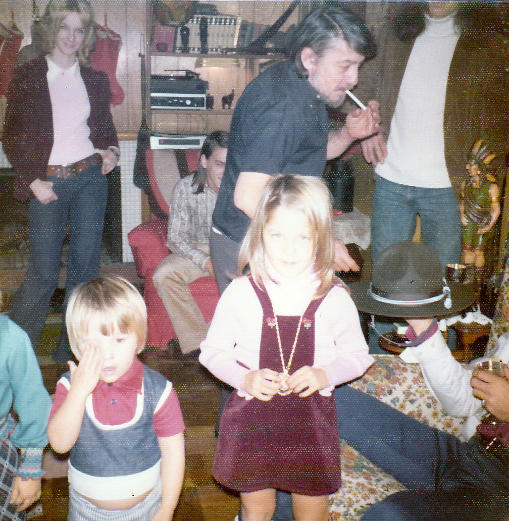 Dad lighting a cig!